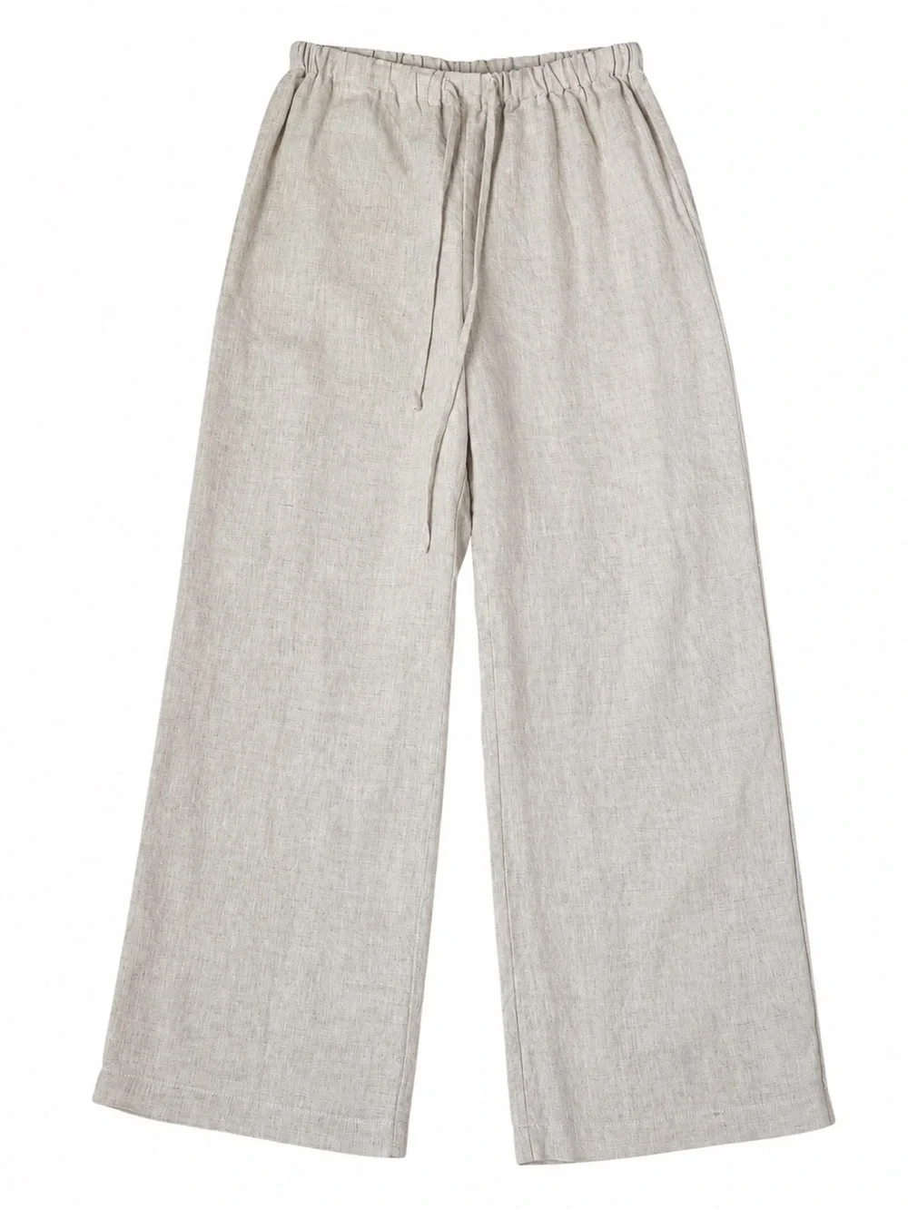 Reformation Linen Wide Leg Pants Beige Elastic Waist 100% Linen